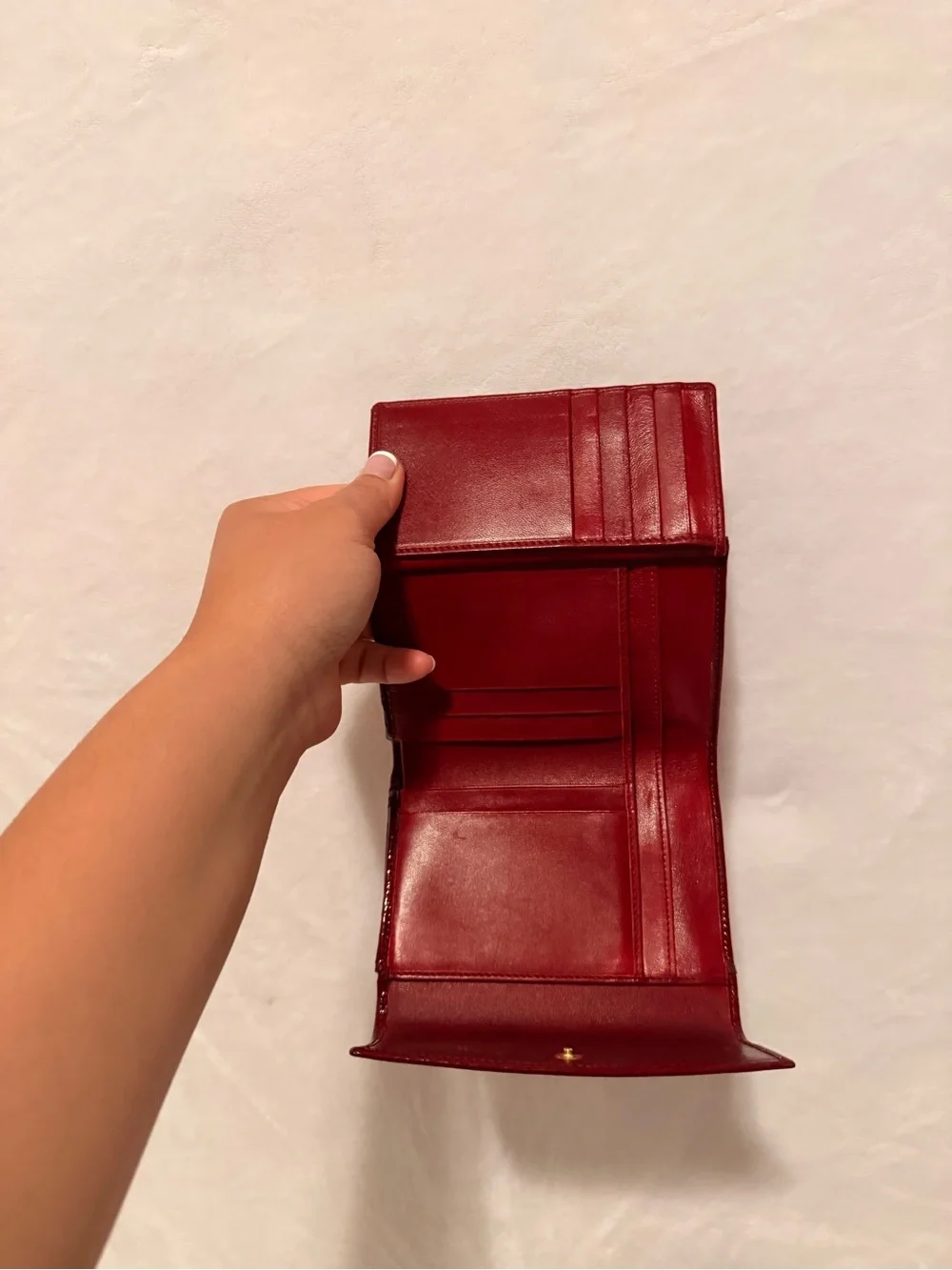 Christian Dior Patent Cannage Mini Lady Dior Wallet